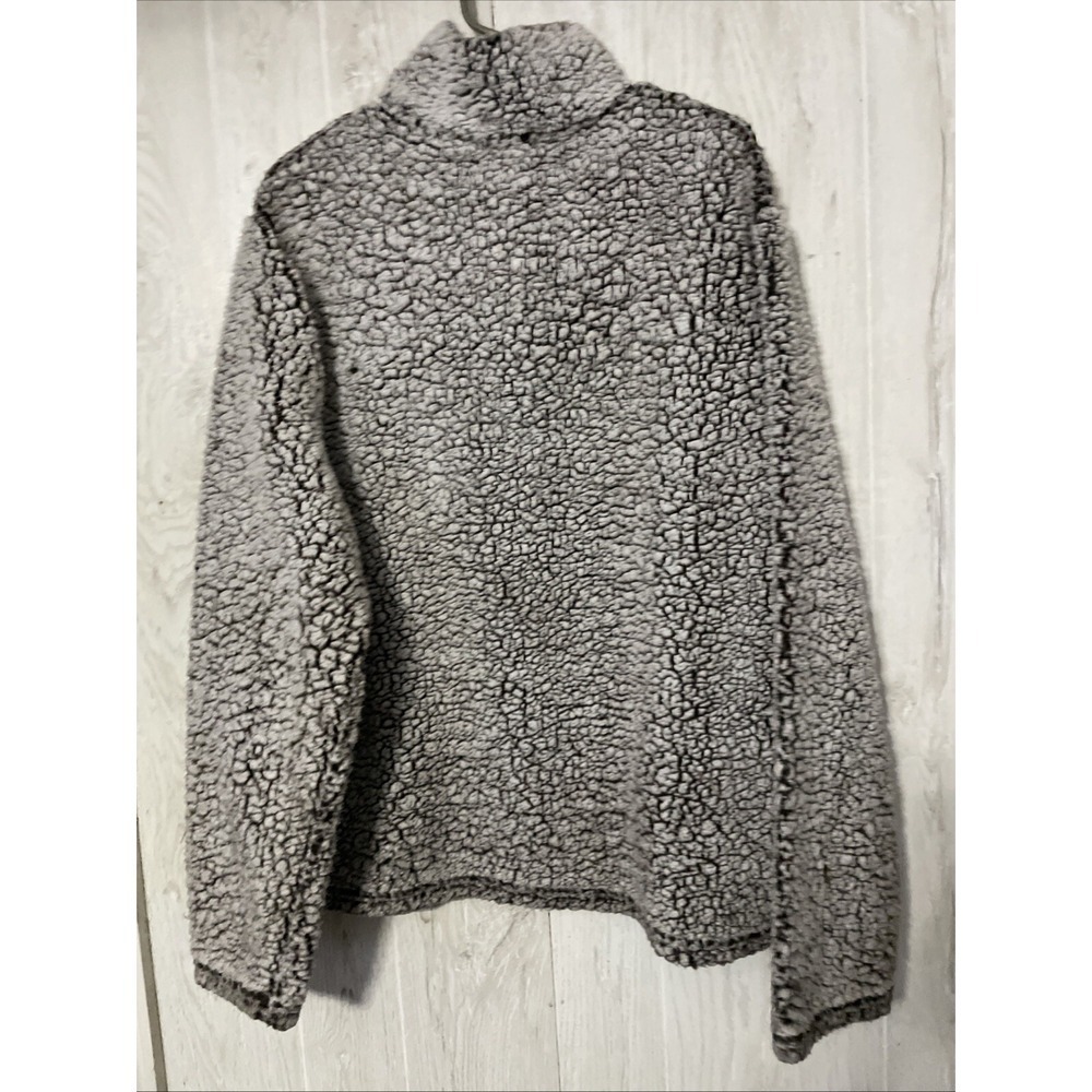 Linda Anderson Womens Pullover Fleece Sherpa Jacket Multicolor 1/4 Zip Pocket XL - Picture 5 of 7